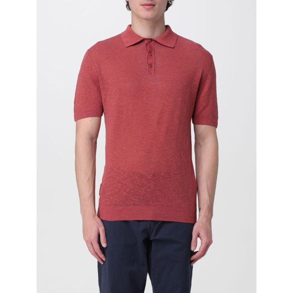 Blauer Men Blauer Linen And Cotton Polo Shirt